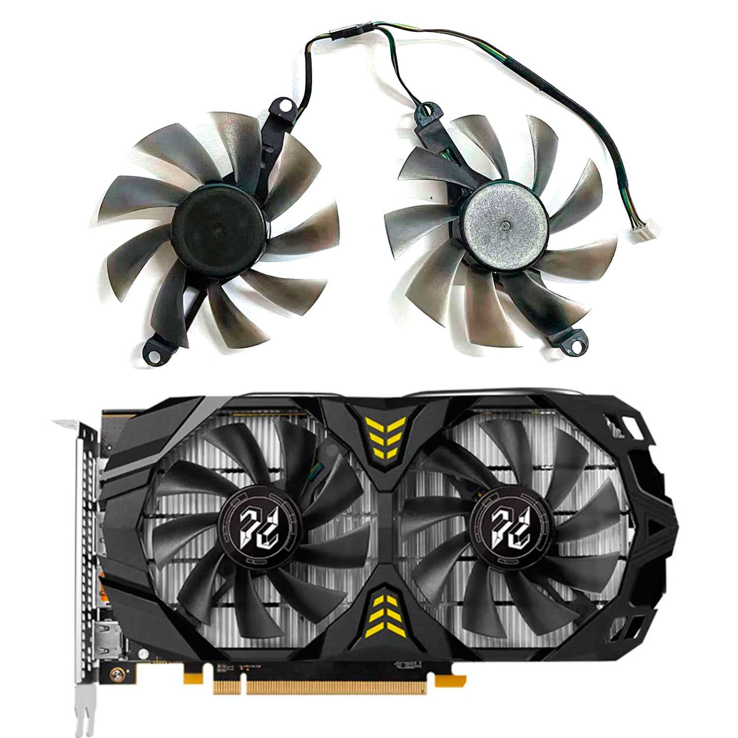 Rx 580 8Gb 2048Sp Gpu - 新品GPUファン 4ピン 85mm/75mm RX580用交換部品。PELADN RX580 8GB
